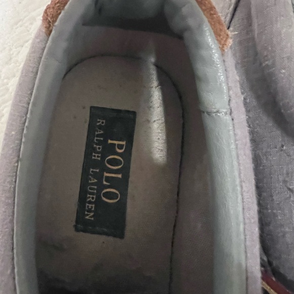 Polo Ralph Lauren men’s grey sneakers. Worn 5 times tops - Picture 4 of 8